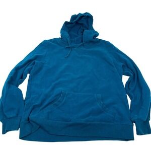 SB ACTIVE‎ Teal Blue Fleece Lined Hoodie Pullover Sweatshirt Women's Size L G